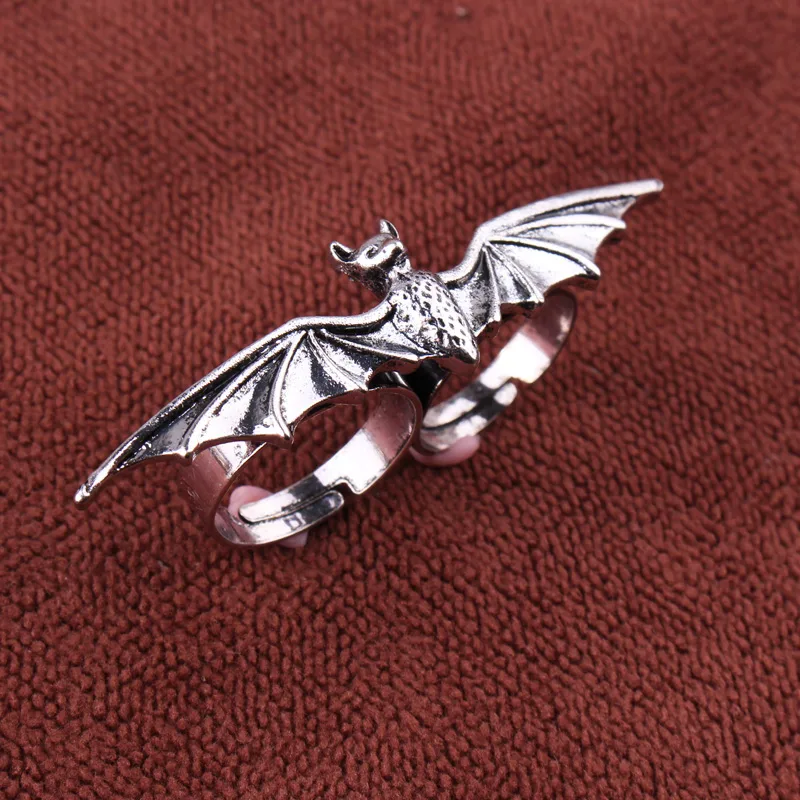 Stylish Bat-Themed Adjustable Ring